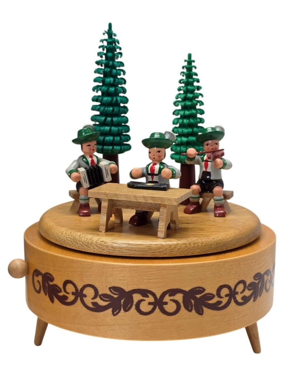 Vintage Erzgebirge Music Box Expertic GDR Bavarian Band Reuge w/ Box Works